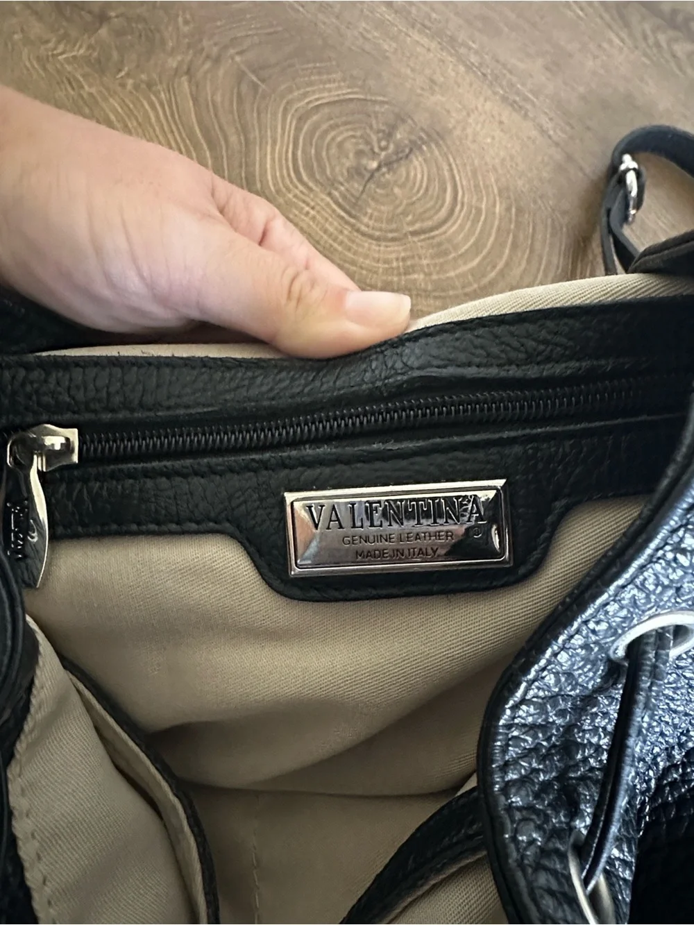 Vintage Valentina Black Genuine Leather Backpack – Made in Italy